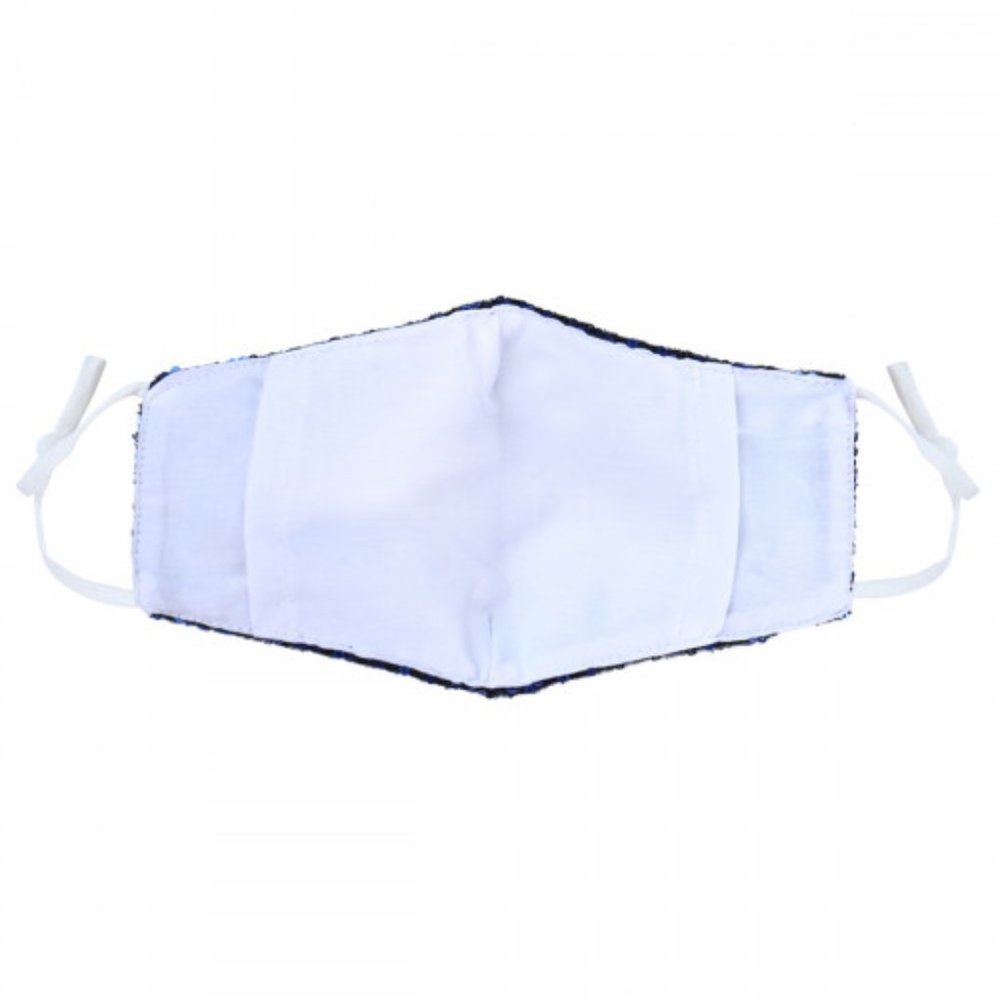 Glamour Sequin Face Mask (Blue) - Picture 2 of 3
